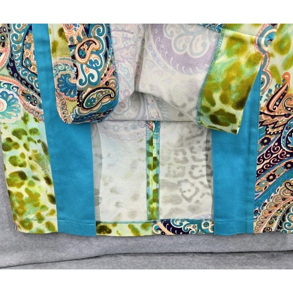 Vtg Harve Benard Collection Cotton Stretch Abstract Loud Art Paisley Skirt 4 Y2K - Picture 3 of 8